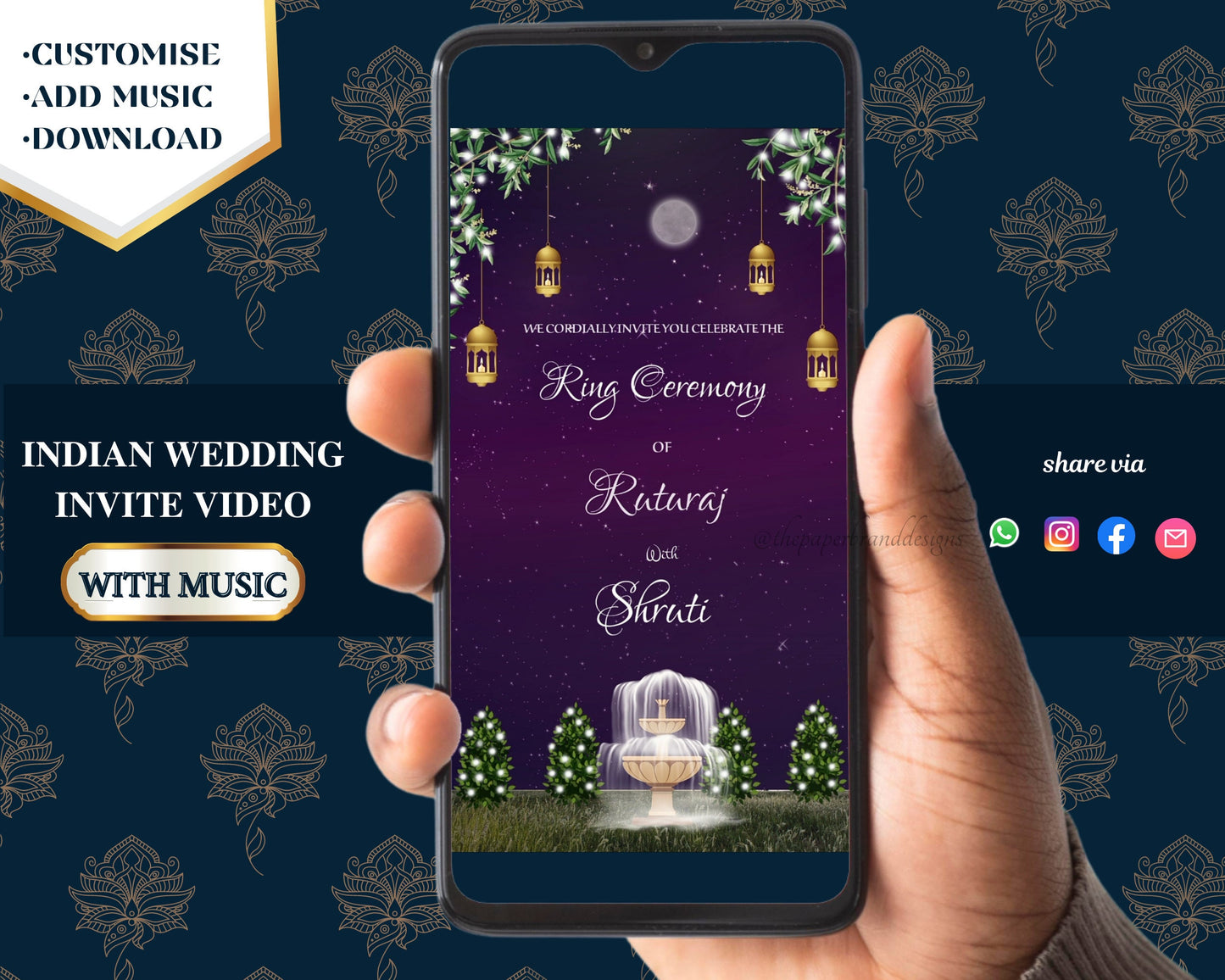 Indian wedding invitation video ,indian animated invite,indian invite video,hindi invite ,digital indian invite ,indian evite |Customisable