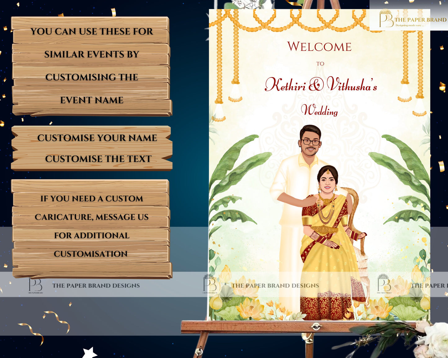 Indian wedding welcome sign & Hindu wedding welcome sign, Desi wedding signs in welcome signs, Sign for hindu wedding as Hindu wedding sign