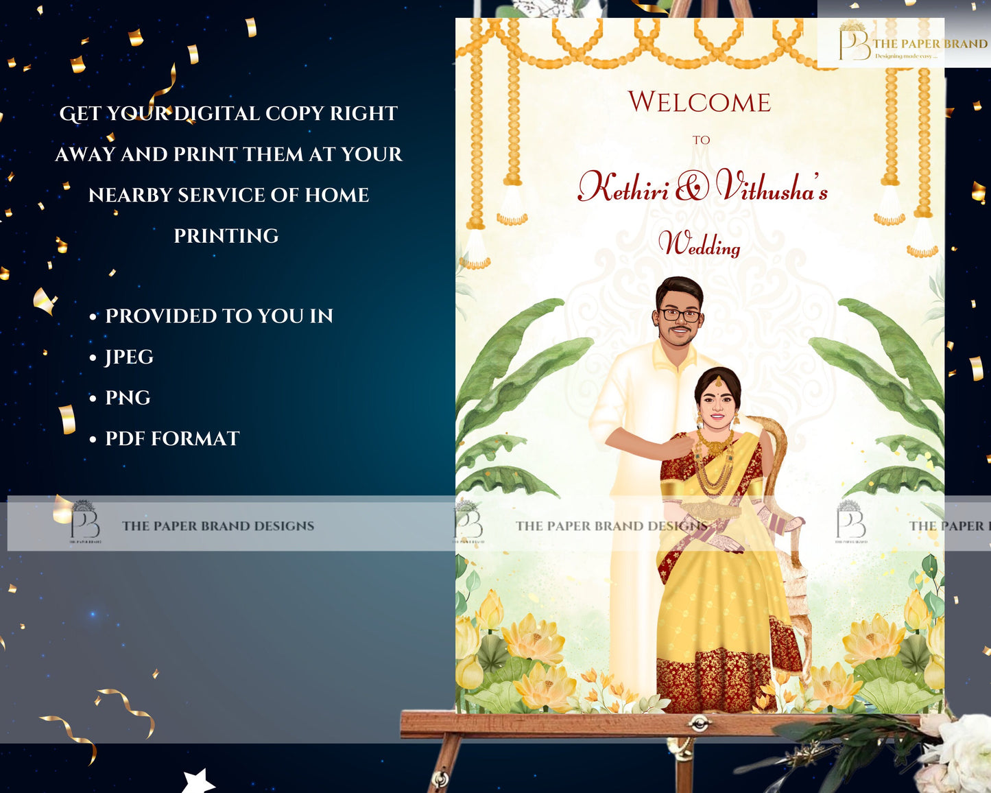 Indian wedding welcome sign & Hindu wedding welcome sign, Desi wedding signs in welcome signs, Sign for hindu wedding as Hindu wedding sign