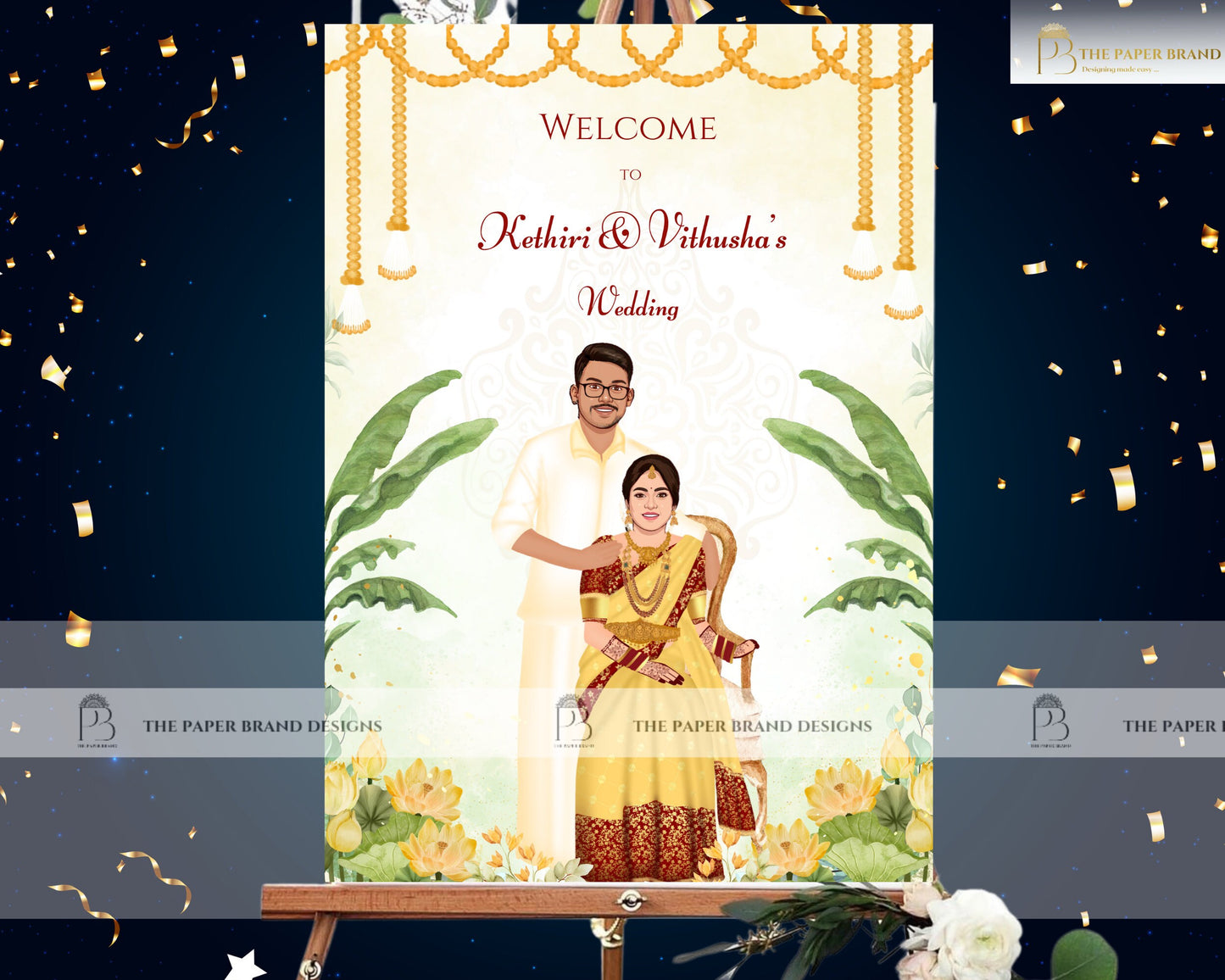 Indian wedding welcome sign & Hindu wedding welcome sign, Desi wedding signs in welcome signs, Sign for hindu wedding as Hindu wedding sign