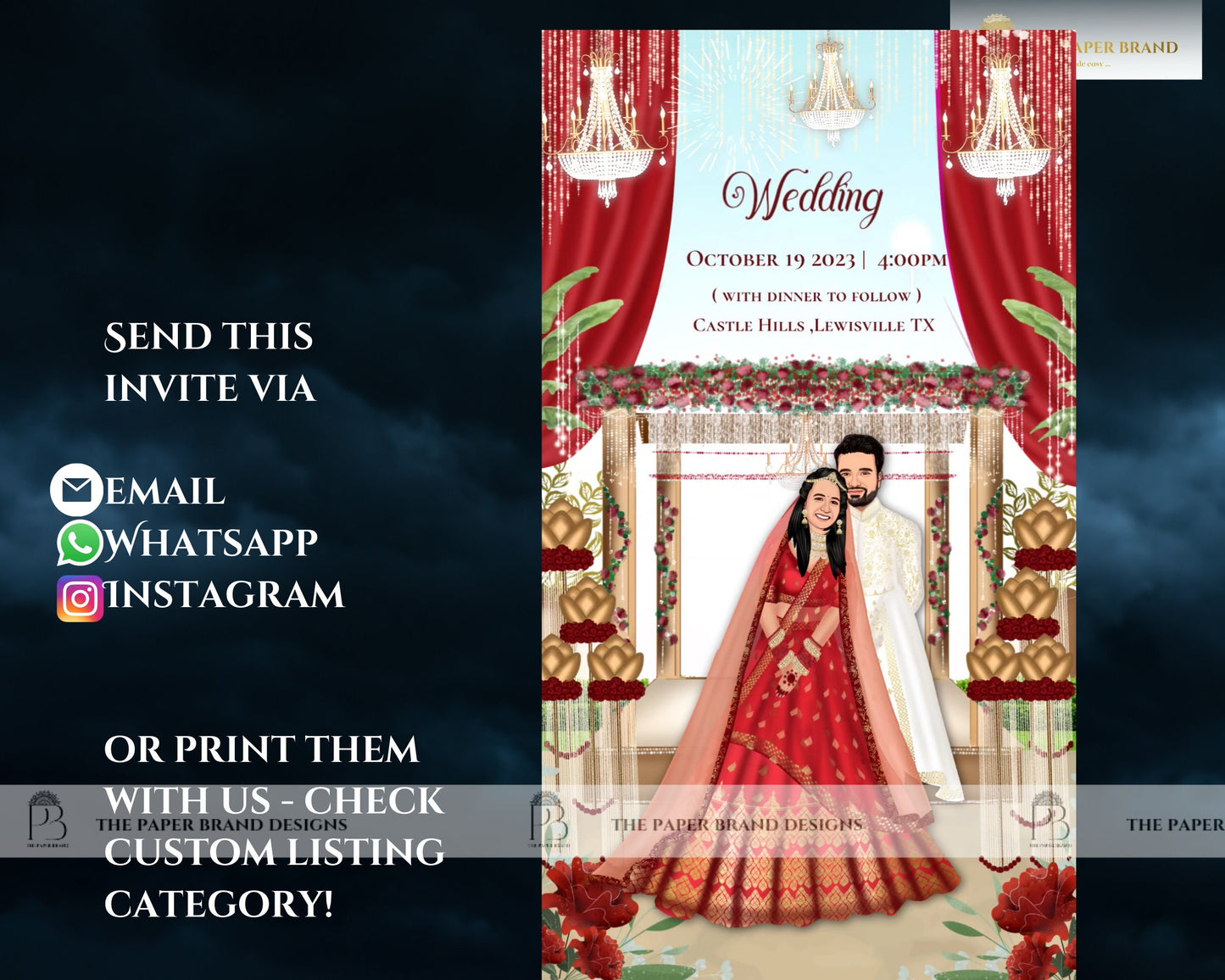 Hindu invitations as Hindu wedding invites, Indian Wedding cards & Indian invitations, Indian Wedding invites as Digital Hindu Wedding cards