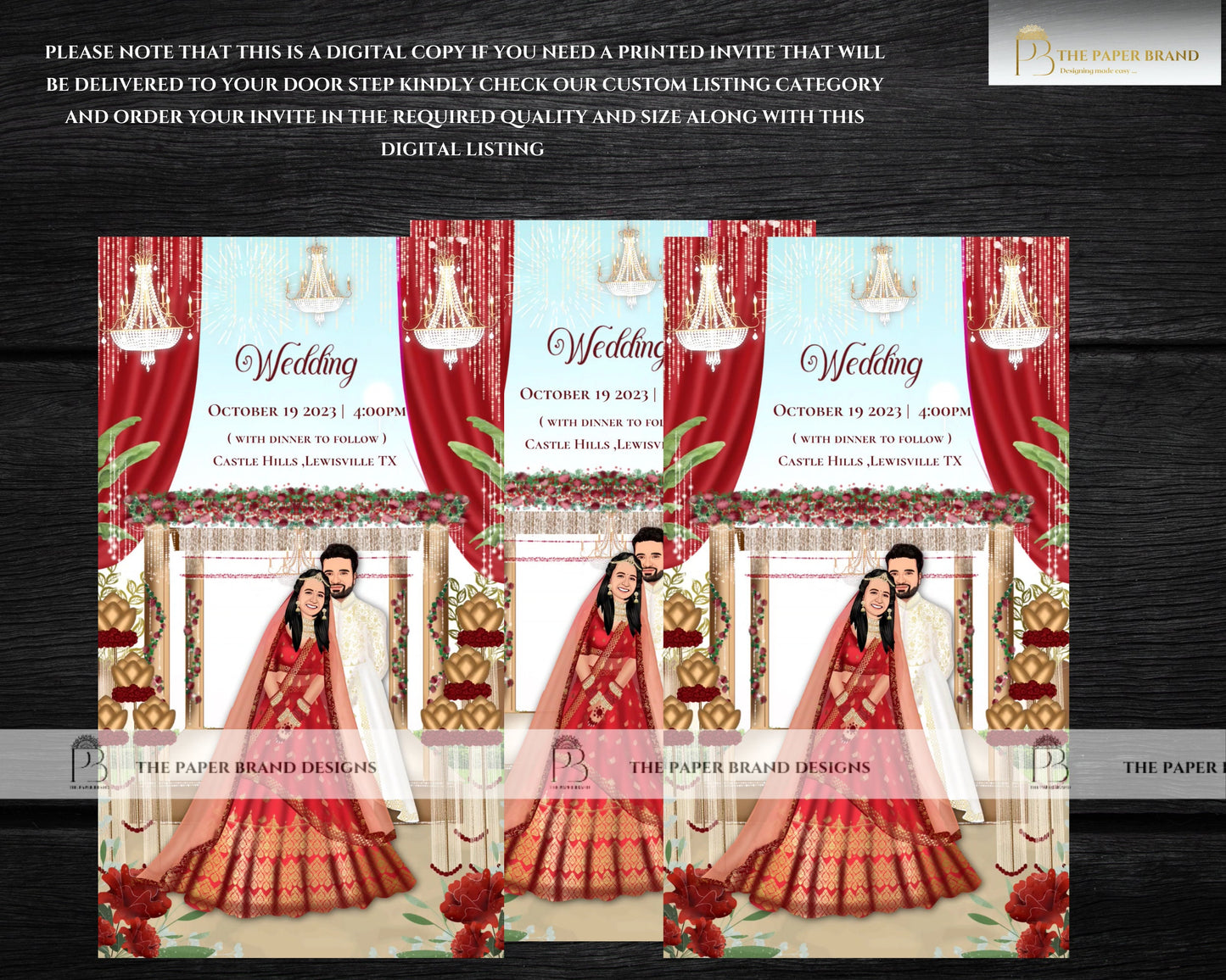 Hindu invitations as Hindu wedding invites, Indian Wedding cards & Indian invitations, Indian Wedding invites as Digital Hindu Wedding cards