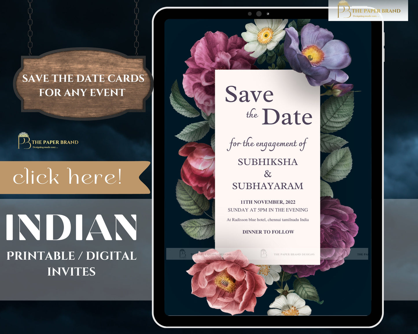 Indian save the date cards &indian  wedding invite ,indian invite ,Indian function invite ,mehendi invite , sangeet invitation, indian weddi