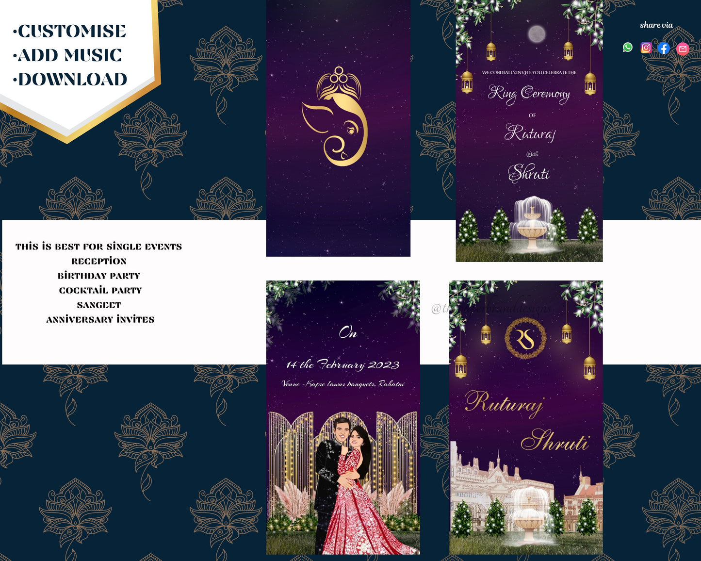 Indian wedding invitation video ,indian animated invite,indian invite video,hindi invite ,digital indian invite ,indian evite |Customisable
