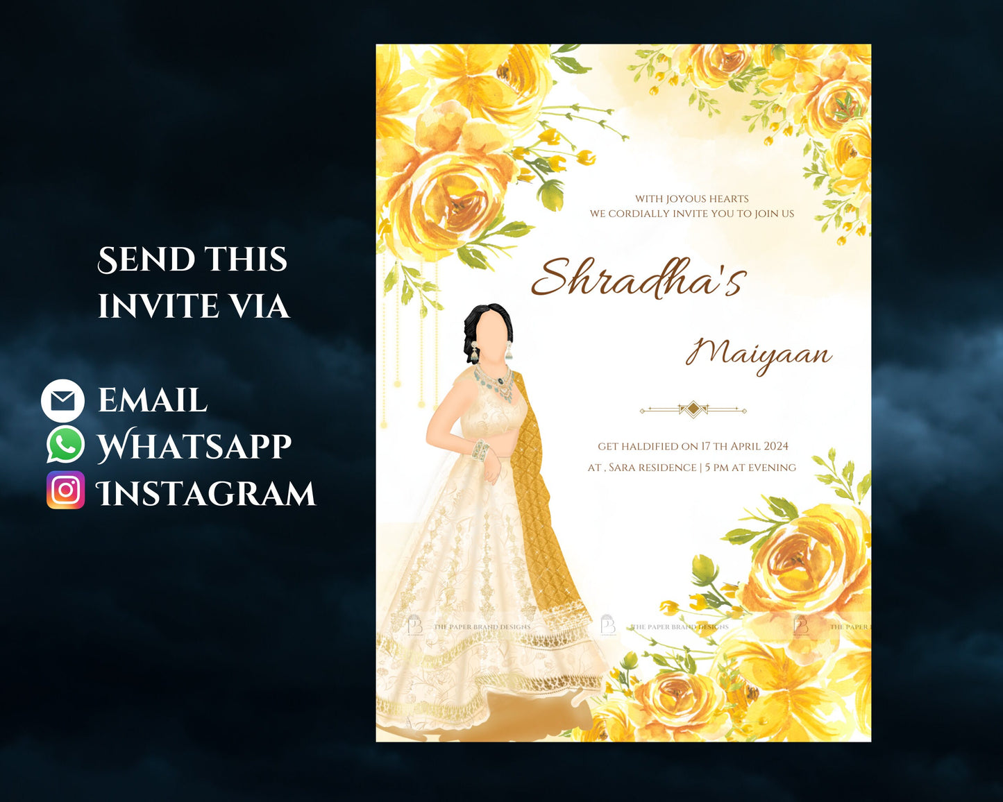 Indian wedding invites & haldi invites as wedding maiyaa invites,pithi  invitation ,mehndi pithi cards ,indian wedding invitation in mehendi