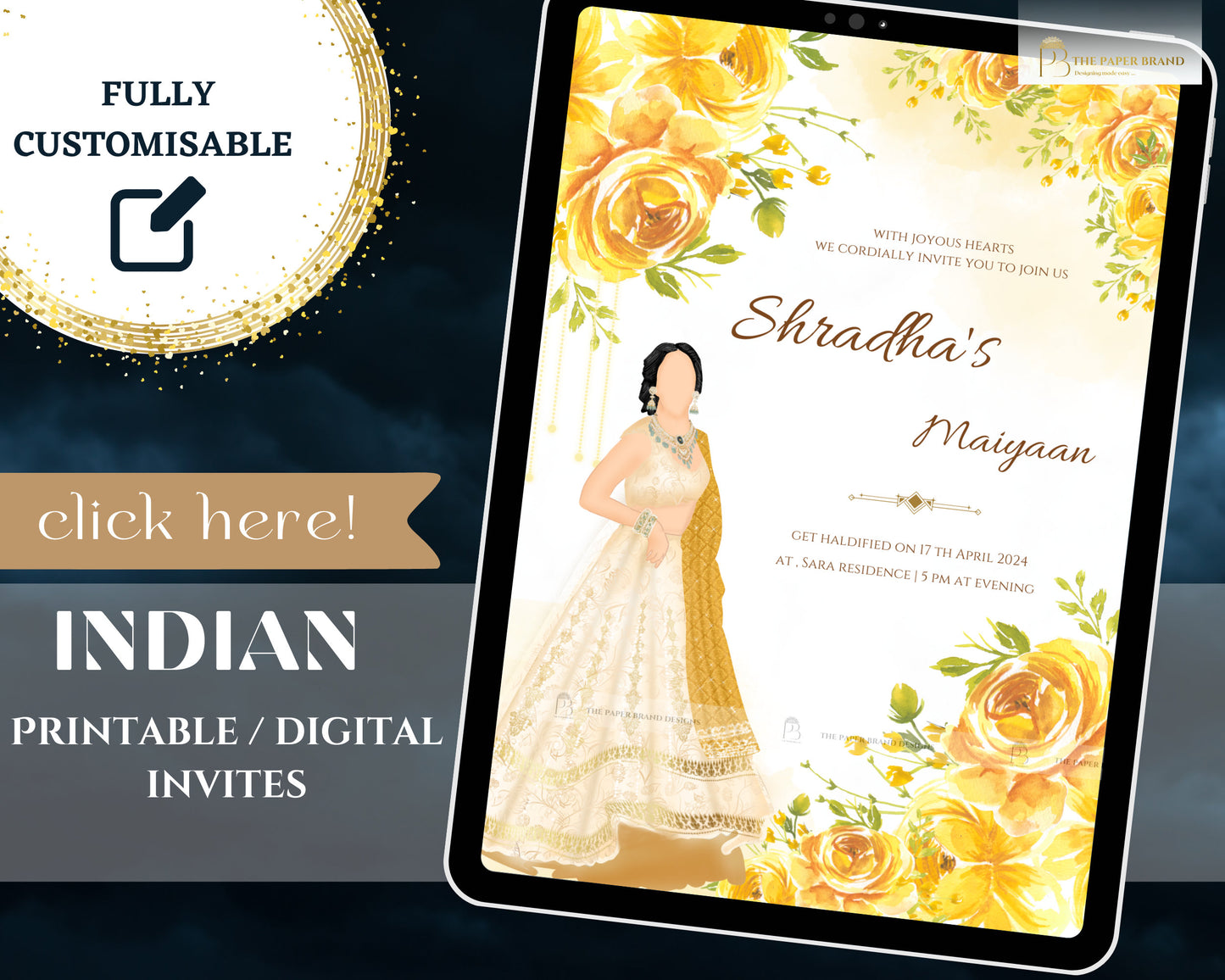 Indian wedding invites & haldi invites as wedding maiyaa invites,pithi  invitation ,mehndi pithi cards ,indian wedding invitation in mehendi