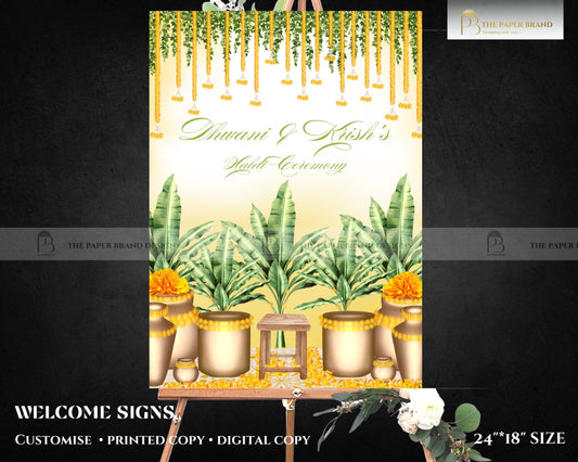 haldi Signs & maiyaan welcome board as pithi invites in haldi invites in mehndi signs ,mehendi welcome sign,indian wedding boards